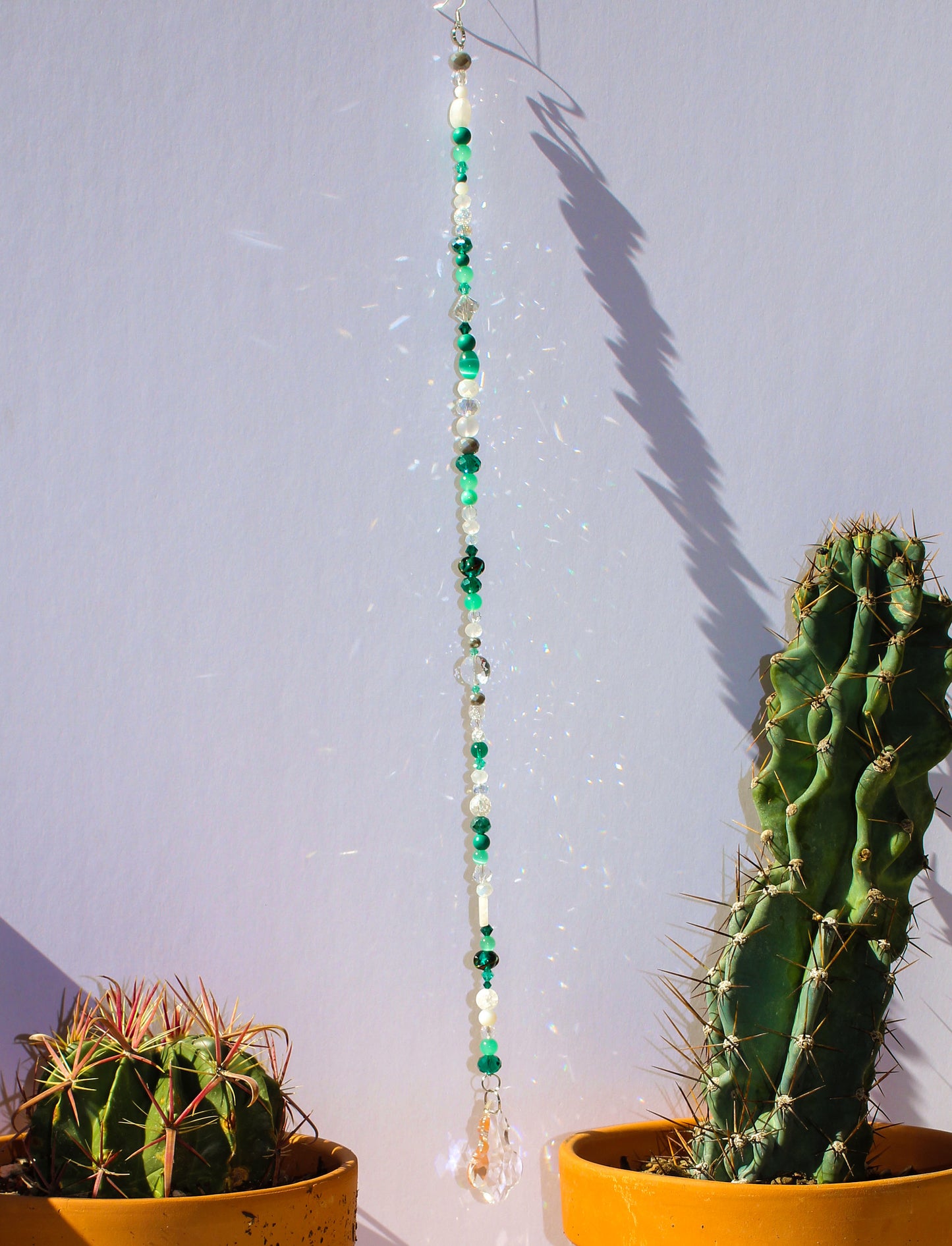 SC2 - Sea Foam Green and White Suncatcher